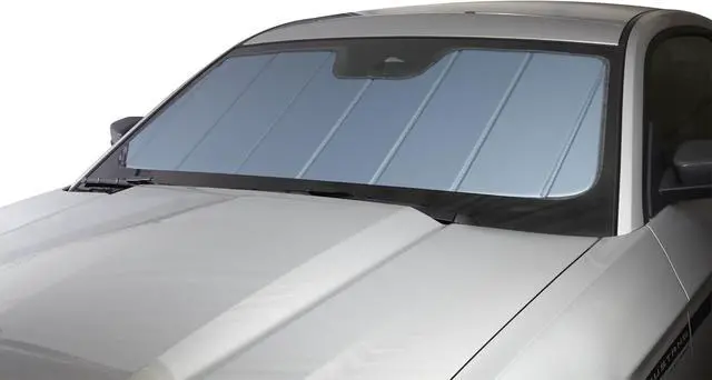 Alt view image 2 of 4 - Covercraft UVS100 Custom Sunscreen | Fits 2015-2023 Dodge Challenger | Blue Metallic