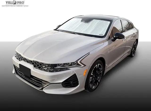 Alt view image 4 of 7 - YelloPro Custom Fit Front Windshield Reflective Sunshade for 2021 2022 2023 2024 2025 Kia K5 Sedan, Sun Shade Protector Accessories [Made in USA]