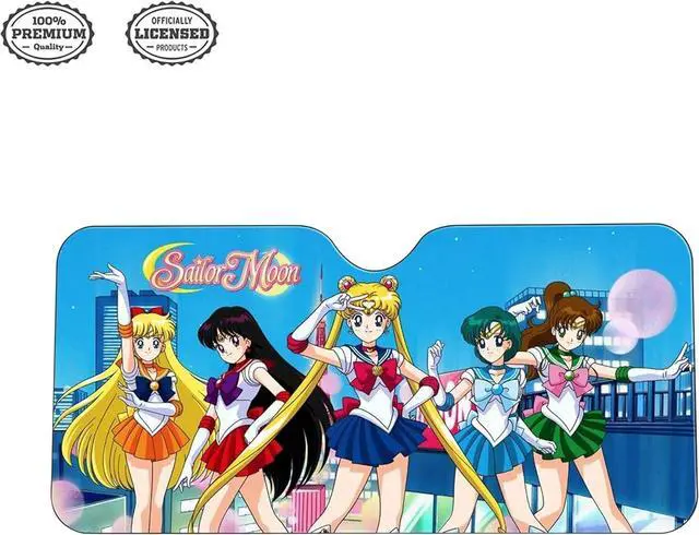 Alt view image 3 of 7 - Sailor Moon Car Sunshade Windshield Featuring All of The Sailor Scouts, 28 X 58 Inches