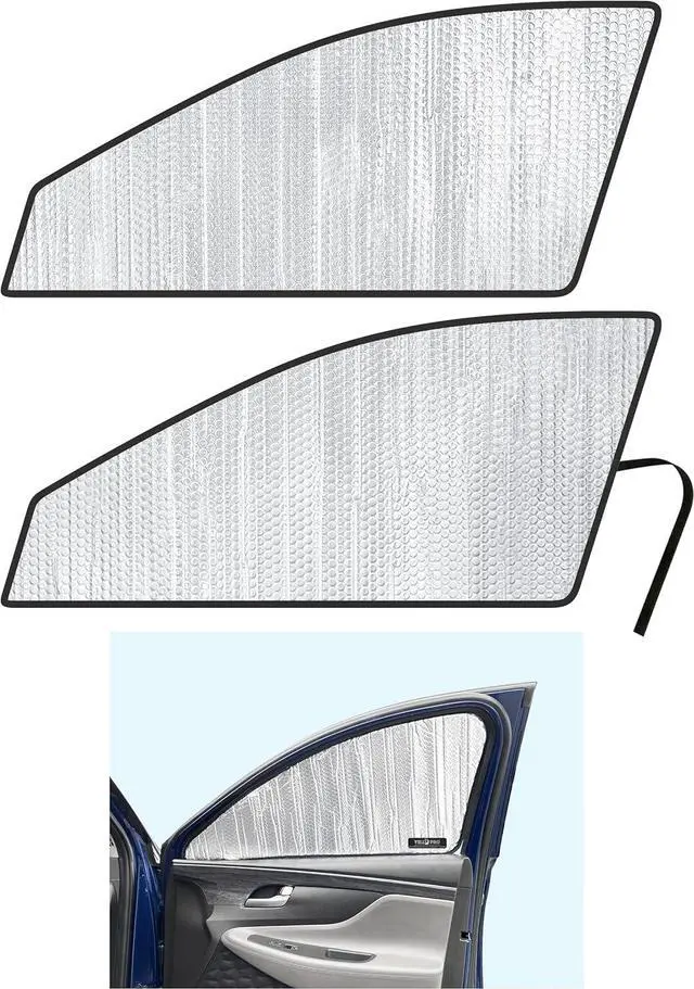 Main image of Side Window Front Seat Reflective Sunshade Custom Fit for 2019 2020 2021 2022 2023 Hyundai Santa Fe SUV, Plug-in Hybrid, Hybrid, UV Sun Protection Accessories (Set of 2)
