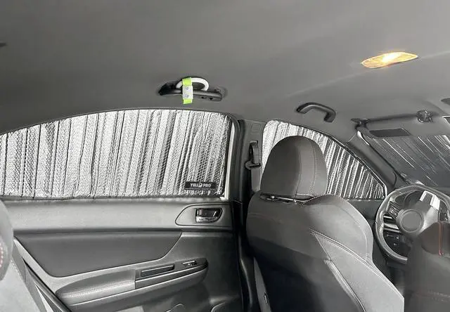 Alt view image 4 of 7 - Side Window Rear Seat Sunshade Custom Fit for 2015 2016 2017 2018 2019 2020 2021 Subaru Impreza WRX Sedan, UV Reflector Sun Protection Accessories (Set of 2) - Made in USA