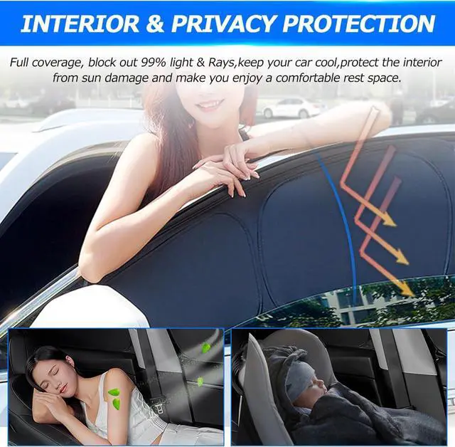 Alt view image 6 of 7 - Karltys 3PCS Windshield Sun Shade for 2022-2025 Nissan Pathfinder, Front and Side Window Sunshade Custom Fit Pathfinder, Reflective Foldable Sun Visor Cover Protector Keep Your Car Cool
