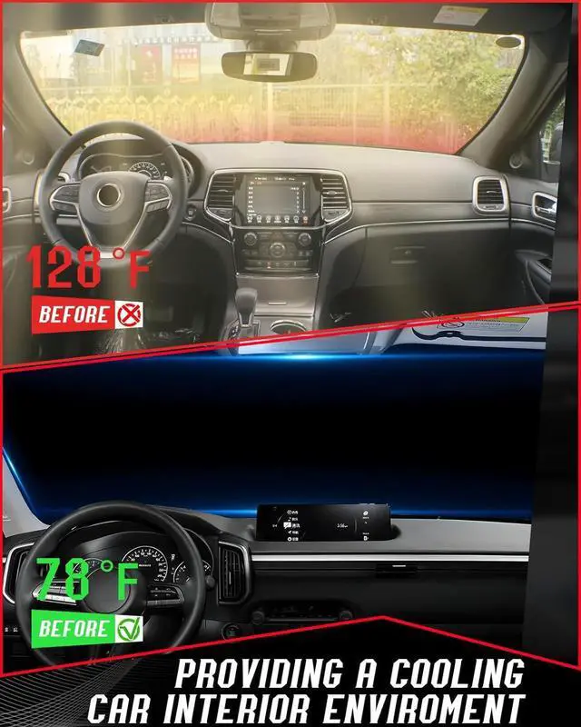 Alt view image 3 of 7 - Custom Fit Windshield Sun Shade for H-yun-dai Elantra 2021-2025, Foldable, Easy to Install & Store, Full Coverage, 210T Reflective Fabric, Blocks 99% of UV Rays