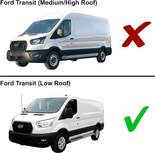 Alt view image 2 of 7 - YelloPro Side Window Front Seat Sunshade (Set of 2) Custom Fit for 2015 2016 2017 2018 2019 2020 2021 2022 2023 2024 2025 Ford Transit Van, Low Roof (NOT for HIGH/MED ROOF), NOT for E-Transit