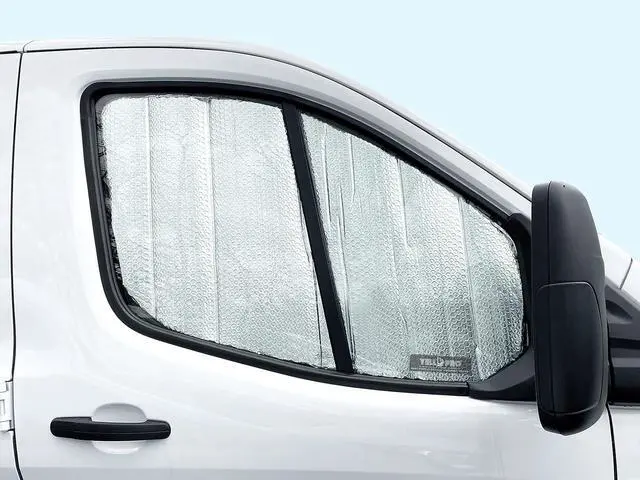 Alt view image 4 of 7 - YelloPro Side Window Front Seat Sunshade (Set of 2) Custom Fit for 2015 2016 2017 2018 2019 2020 2021 2022 2023 2024 2025 Ford Transit Van, Low Roof (NOT for HIGH/MED ROOF), NOT for E-Transit