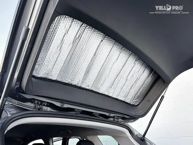 Alt view image 3 of 7 - YelloPro Rear Tailgate Window Sunshade Custom Fit for 2022 2023 2024 Volkswagen Taos SUV, S, SE, SEL, Sun Protection UV Reflector Accessories [Made in USA]