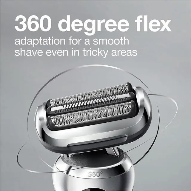 Alt view image 6 of 7 - Braun Series 7 7032cs Flex Electric Razor for Men, Wet & Dry, Electric Razor, Rechargeable, Cordless Foil Shaver with Beard Trimmer and Charging Stand, Silver