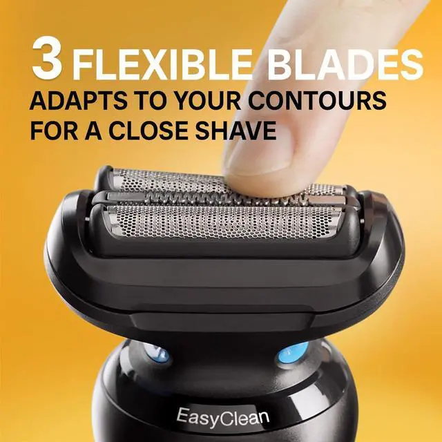 Alt view image 6 of 7 - Braun Electric Shaver for Men, Series 5 5118s, Waterproof, Wet & Dry Shave, Turbo Shaving Mode, Foil Shaver with Precision Trimmer, Battery Powered, 50 Minute Battery Runtime