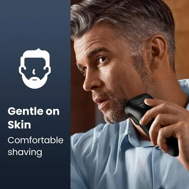 Alt view image 5 of 7 - Electric Razor for Men Cordless: Wet/Dry Rotary Shaver Waterproof - USB Fast Charging & Sensitive Skin Care - Pop up Trimmer & Precision Blades