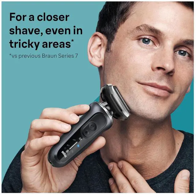 Alt view image 2 of 6 - Braun Series 7 Electric Shaver Replacement Head, Easily Attach Your Shaver Head for a Shave as efficient as Day one, Compatible with New Generation Series 7 Shavers, 74S, Silver