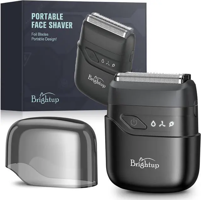 Main image of Brightup Electric Foil Shavers for Men, Mini Electric Razor for Shaving Face, Compact Travel Shaver with Floating Blades, Waterproof Wet/Dry Razor USB C Rechargeable
