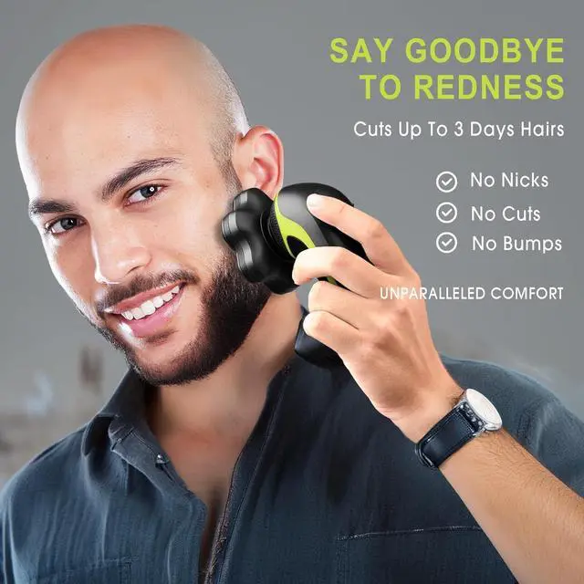 Alt view image 6 of 7 - Magnetic 7D Head Shavers for Bald Men, Telfun Waterproof Hypoallergenic Electric Head & Body Shaver, Wet/Dry Shaving, Type-C Fast Charging, LED Display, Rechargeable Razor for Men & Women, Ideal Gift