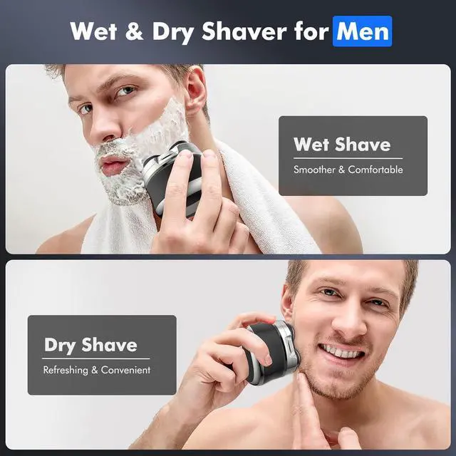 Alt view image 6 of 7 - Head Shavers for Bald Men, 5D Magnetic Bald Head shavers Waterproof Mens Head Shaver for Wet/Dry Use, LED Display Electric Razor Type-C Charging, 360°Close Shave for Men (5D)