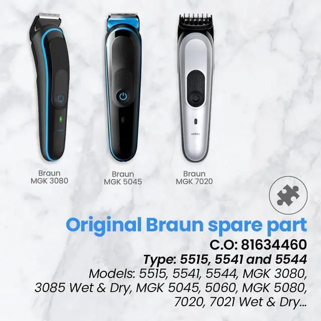 Alt view image 6 of 7 - Replacement Head for Men's Electric Shaver 81634460 Compatible with Braun Multi Grooming Body Shaver MGK3080, 5515, 5541 and 5544