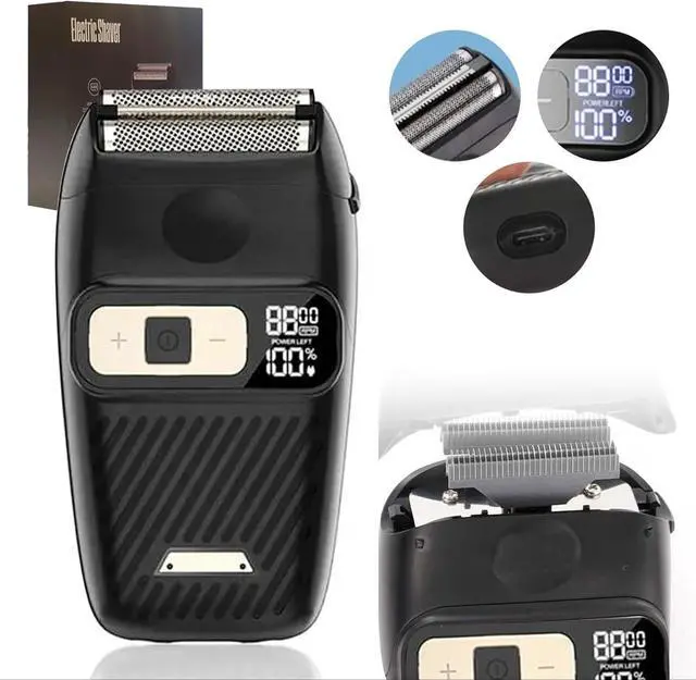 Alt view image 2 of 5 - Electric Foil Shavers for Men Electric Razor Close Shavers Foil Shavers for Men Waterproof Wet Dry LED Display Cordless Bald Head Shaver Portable Barber Shaver Rechargeable IPX6