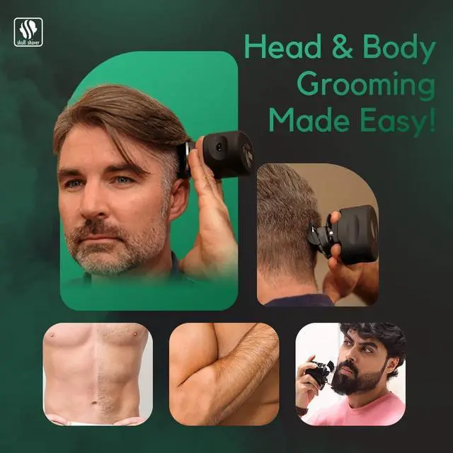 Alt view image 5 of 7 - Skull Shaver Beast Clipper Duo : Ultimate Home Haircut & Grooming Kit for Men/Women - DIY Haircut,Hair Clippers, Self Haircut Tool.