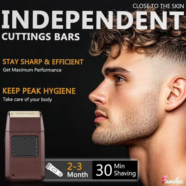 Alt view image 5 of 7 - 2 Pack for Wahl Shaver Foil Replacement Professional 5 Star Series Finale Shaver, Fit for Foil Cutter Bar Assembly Gold Super Close Shaving Models 7031-100 7043-100 7031-200