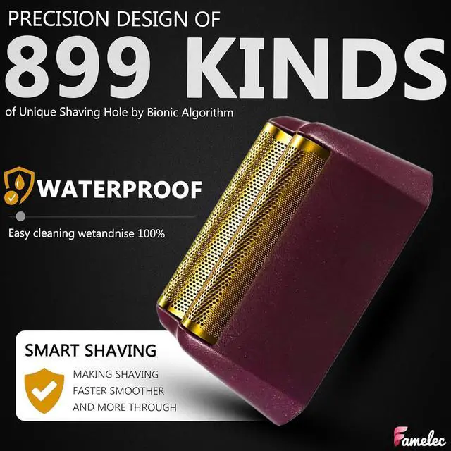 Alt view image 7 of 7 - 2 Pack for Wahl Shaver Foil Replacement Professional 5 Star Series Finale Shaver, Fit for Foil Cutter Bar Assembly Gold Super Close Shaving Models 7031-100 7043-100 7031-200