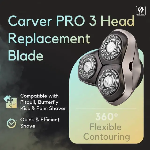 Alt view image 3 of 7 - Skull Shaver Carver PRO 3 Head Replacement Blade | Electric Shaver Replacement Heads