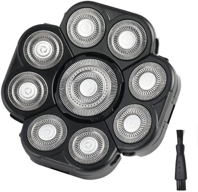 Main image of Men's Electric Shavers Replacement Heads Upgraded 9 Blades Head Replaceable Floating Waterproof Electric Razor Shaver HeadBlack