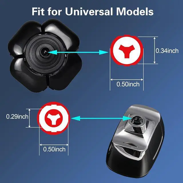 Alt view image 2 of 7 - Men's Electric Shavers Replacement Heads Upgraded 9 Blades Head Replaceable Floating Waterproof Electric Razor Shaver HeadBlack