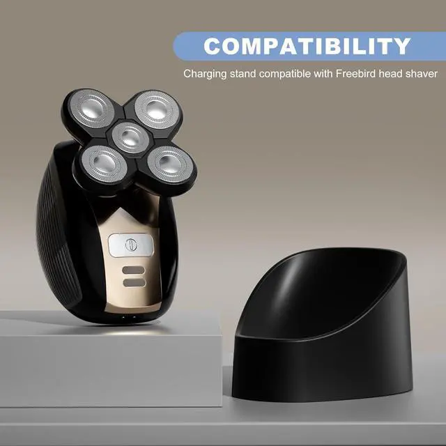 Alt view image 2 of 7 - Charging Dock Compatible with Freebird FlexSeries Electric Head Hair Shaver, Charger Cord Base Stand with Power Cable for flex series Replacement Razor Adapter