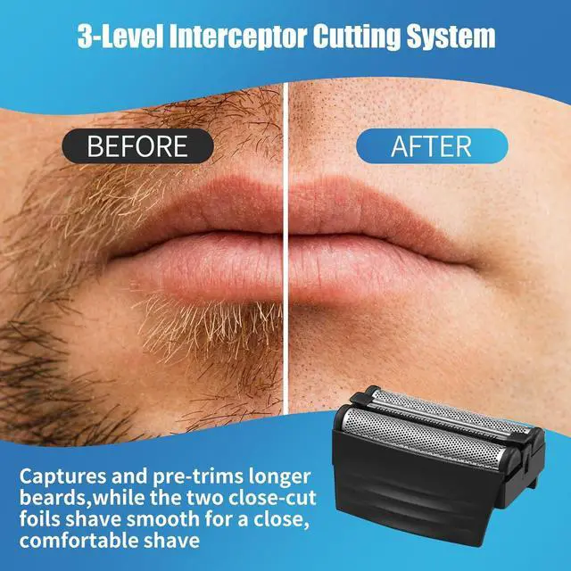 Alt view image 3 of 6 - Shaver Replacement Foil Compatible with Remington TITANIUM-X Flex & Pivot Foil and Cutter F5800 & F7800,Shaver heads Fit for Remington F4900,F5800,F7800 (2 Pack)