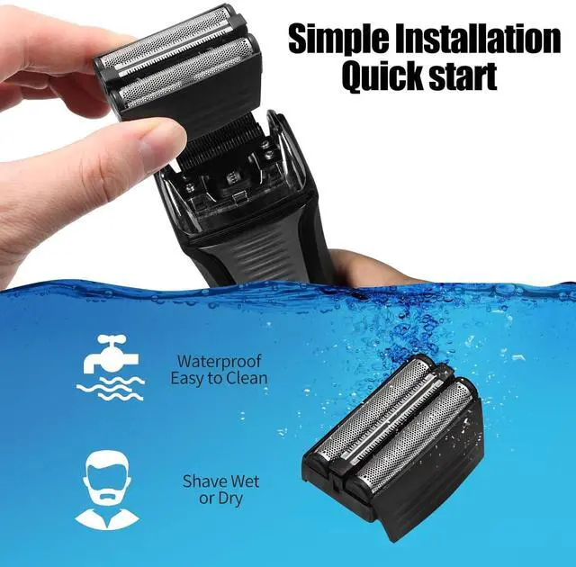 Alt view image 4 of 6 - Shaver Replacement Foil Compatible with Remington TITANIUM-X Flex & Pivot Foil and Cutter F5800 & F7800,Shaver heads Fit for Remington F4900,F5800,F7800 (2 Pack)