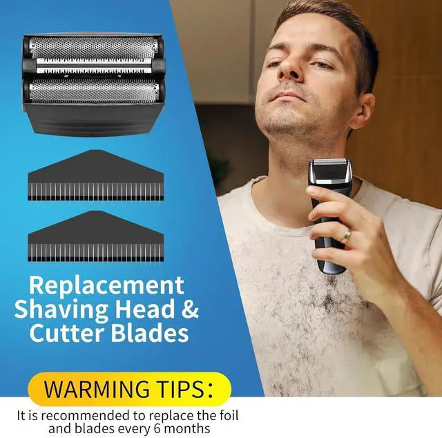 Alt view image 5 of 6 - Shaver Replacement Foil Compatible with Remington TITANIUM-X Flex & Pivot Foil and Cutter F5800 & F7800,Shaver heads Fit for Remington F4900,F5800,F7800 (2 Pack)