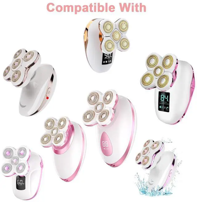 Alt view image 4 of 7 - 3 Pcs 5 Blades Universal Head Shaver replacement Heads for Head Shaver, Compatible mainstream shaver brands, head shaver replacement blades, Electric shaver replacement heads