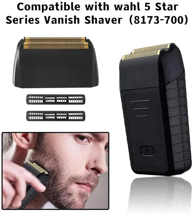 Alt view image 3 of 6 - 2 Pack Shaver Replacement foil Compatible with Wahl 5 Star Series Vanish Shaver 8173-700,Black
