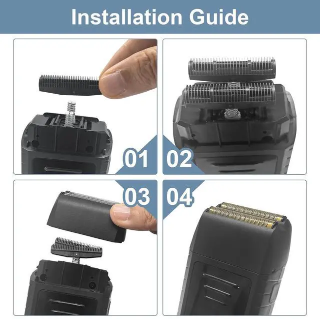 Alt view image 5 of 6 - 2 Pack Shaver Replacement foil Compatible with Wahl 5 Star Series Vanish Shaver 8173-700,Black