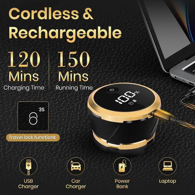 Alt view image 3 of 7 - Ufree Head Shavers for Bald Men, Electric Shavers Razor, Rechargeable Bald Head Razor, Magnetic 6D Rotary Shaver, Waterproof Face Beard Trimmer Mens Grooming Kit, Gifts for Men