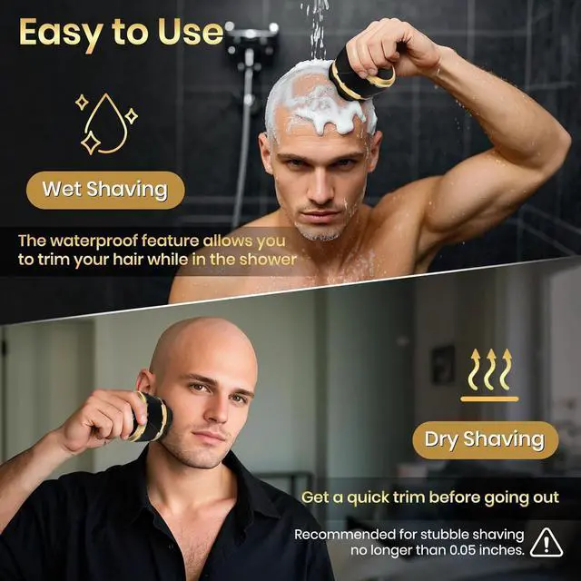 Alt view image 5 of 7 - Ufree Head Shavers for Bald Men, Electric Shavers Razor, Rechargeable Bald Head Razor, Magnetic 6D Rotary Shaver, Waterproof Face Beard Trimmer Mens Grooming Kit, Gifts for Men