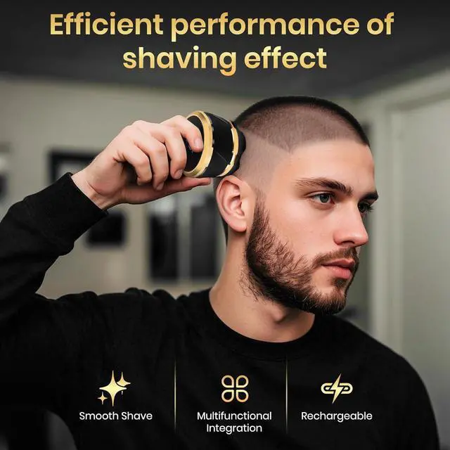 Alt view image 4 of 7 - Ufree Head Shavers for Bald Men, Electric Shavers Razor, Rechargeable Bald Head Razor, Magnetic 6D Rotary Shaver, Waterproof Face Beard Trimmer Mens Grooming Kit, Gifts for Men