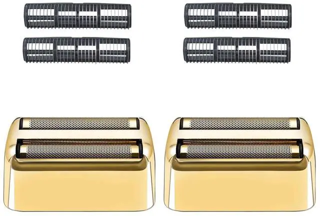 Main image of 2 Pack Shaver Replacement Foil and Cutters Compatible with BaBylissPRO Double FXFS2 Metal Shaver foil Replacement,Golden