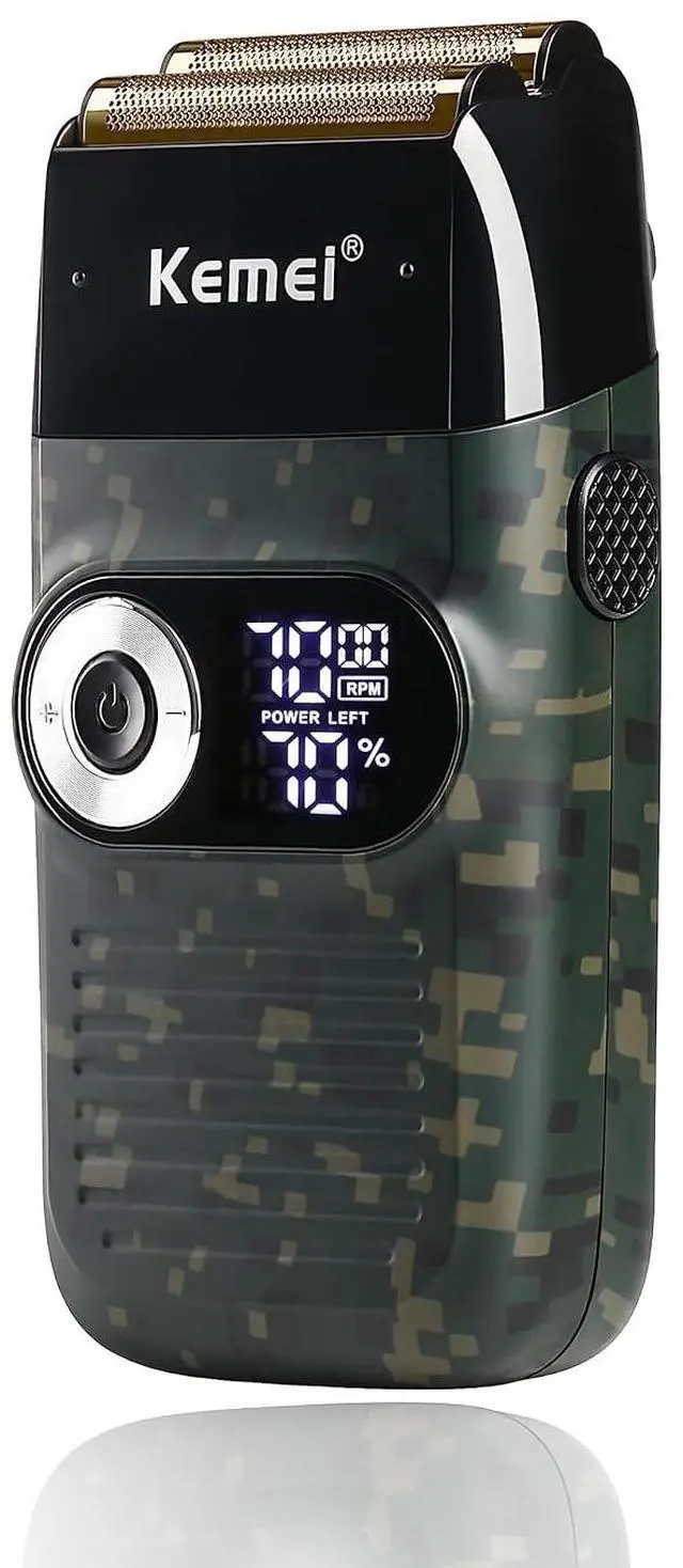 Alt view image 2 of 7 - Kemei Foil Professional Electric Shaver for Men Razor with Bald Trimmer Cordless Shavers Rechargeble LED Display 2 in 1