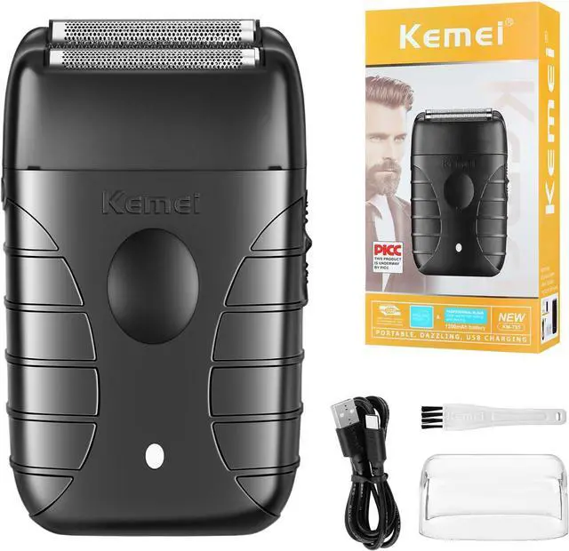 Main image of KEMEI Professional Electric Foil Shaver for Men, Beard Trimmer & Men's Grooming Tool, Foil Shaving and Bald Head Precision Trimmer. Cordless and Rechargeable with USB. Gifts for Men