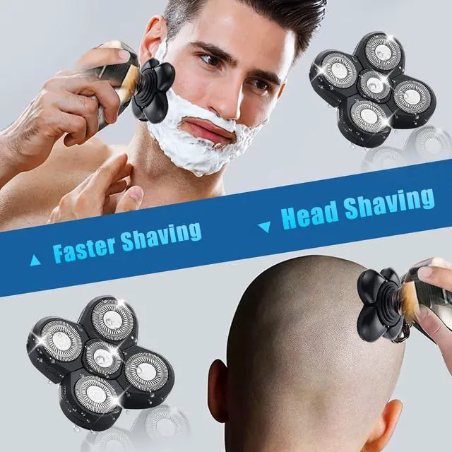 Alt view image 3 of 7 - 4 Pack Shaver Replacement Blades Compatible with Freedom Head Shaver,Head and Face Electric Razor Shaver Head