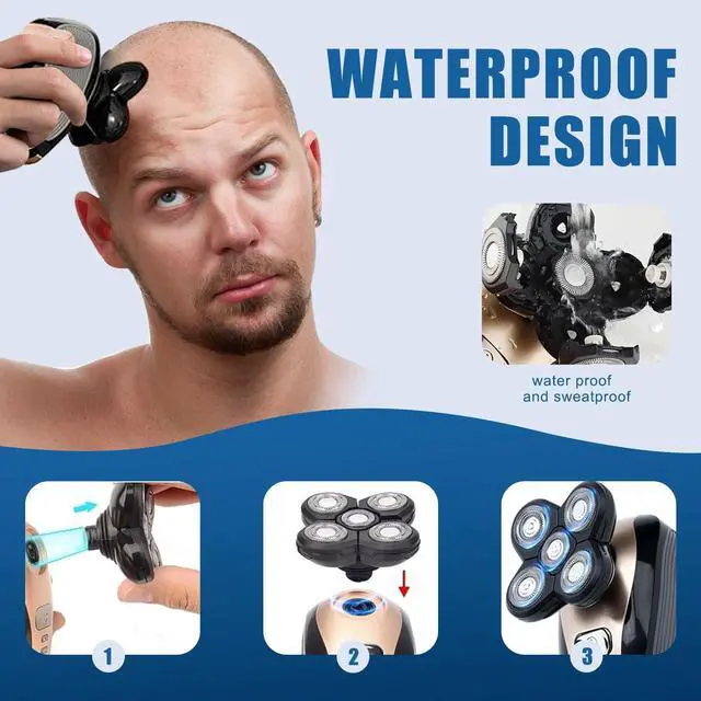 Alt view image 5 of 7 - 4 Pack Shaver Replacement Blades Compatible with Freedom Head Shaver,Head and Face Electric Razor Shaver Head