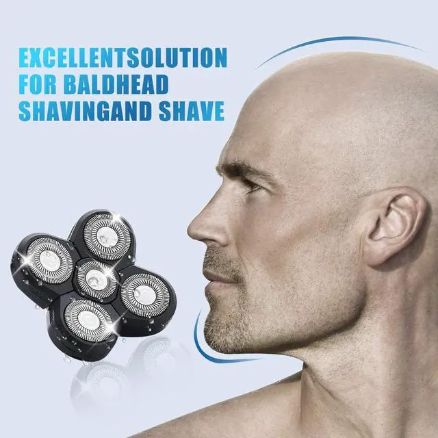 Alt view image 6 of 7 - 4 Pack Shaver Replacement Blades Compatible with Freedom Head Shaver,Head and Face Electric Razor Shaver Head