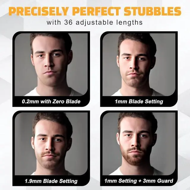 Alt view image 6 of 7 - Brio Beardscape V2 Beard Trimmer for Men Professional with Low Friction Ceramic Blade, Cordless Professional Hair Trimmer for Barbers with 4 Hrs of Long Battery Timing, Ideal for Beard & Body (Black)