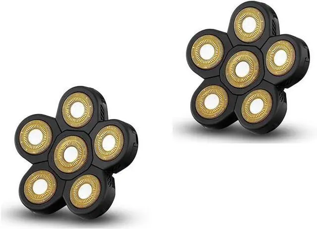 Main image of Roziapro Upgrade 6D Electric Shaver Replacement Head Freedom Head Shaver Replacement Blades Head Shavers for Bald Men Replaceable Head Waterproof Blades for Men Replacement Blade Head (Gold Pack 2)