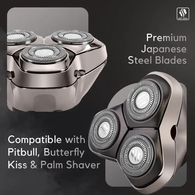 Alt view image 3 of 6 - Skull Shaver Forte PRO 3 Head Replacement Blade - Hypoallergenic Stainless Steel - Faster Shaving - Contour Flexibility - Easy Maintenance