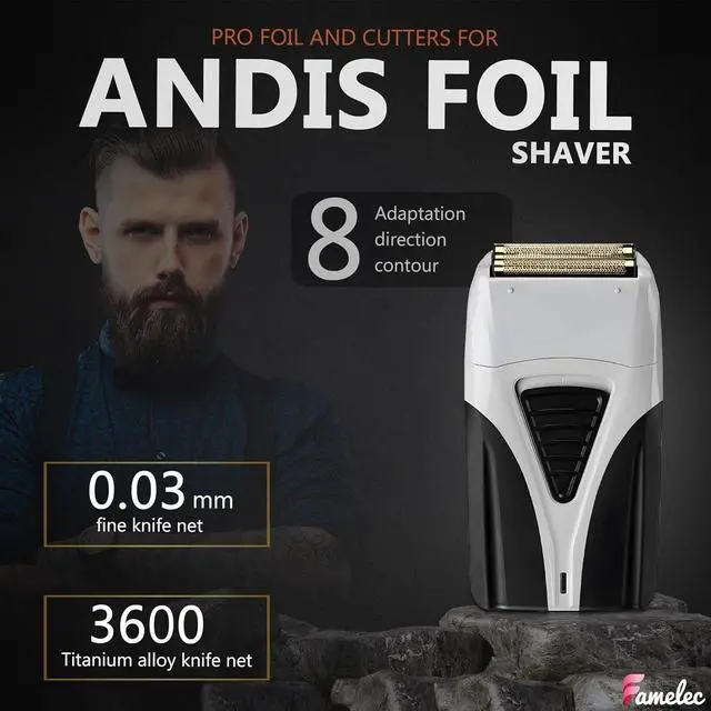Alt view image 5 of 7 - 2 Pack for Andis Shaver Foil TS-1 TS-2, ProFoil Lithium Shaver Replacement Titanium Foil Assembly and Inner Cutters Compatible with Andis Smooth Shaving Cordless Shavers