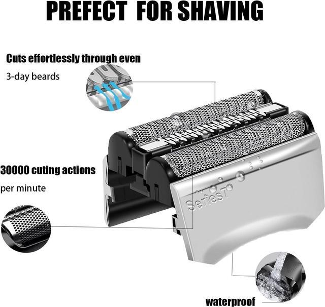 Alt view image 3 of 5 - 70S Series 7 Replacement Shaver Heads Compatible with Braun S7 Replacement Head Wet and Dry, 70s Blades for Braun Series 7 Electric Foil Shavers 720,750CC, 760CC,790CC,9565