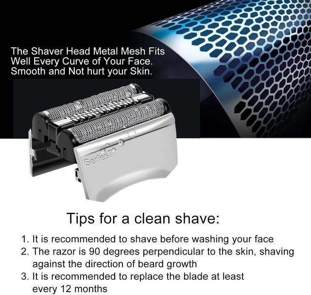 Alt view image 4 of 5 - 70S Series 7 Replacement Shaver Heads Compatible with Braun S7 Replacement Head Wet and Dry, 70s Blades for Braun Series 7 Electric Foil Shavers 720,750CC, 760CC,790CC,9565
