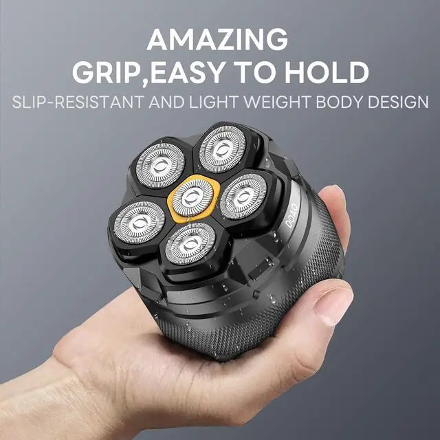 Alt view image 6 of 7 - Head Shaver for Bald MenDOAO Waterproof Wet Dry Bald Head Shavers, 6D LED Display Electric Rechargeable Head Shaving Kit with Type-C Charge