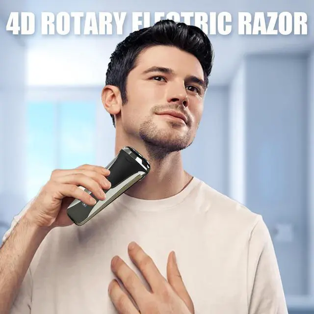 Alt view image 7 of 7 - Snapbuy Electric Razor for Men, Snapbuy Electric Razor Pro of Father, 4D Floating Head Rotary Shaver, Ipx7 Waterproof Electrical Razors, Wet & Dry Rechargeable Electrical Shaver LCD Display (Black)