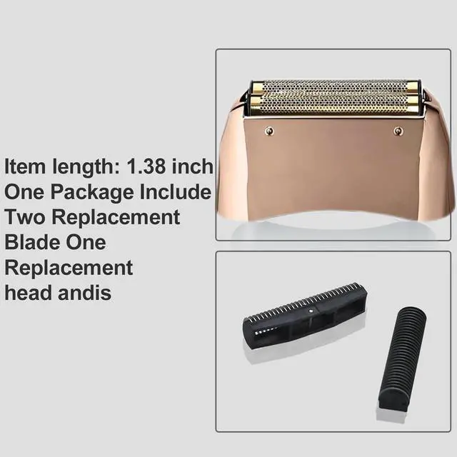 Alt view image 5 of 5 - Shaver Replacement Golden Foil and Cutters Compatible with Andis 17155 Pro Lithium Titanium foil Shaver Replacement Heads(Rose Gold)